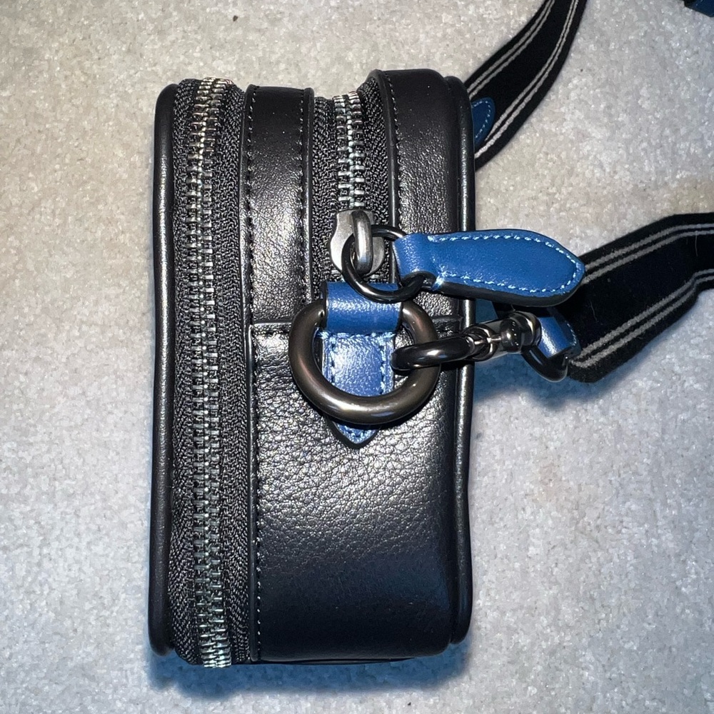Coach Black Denim Crossbody Charter + Wallet - Picture 7 of 16